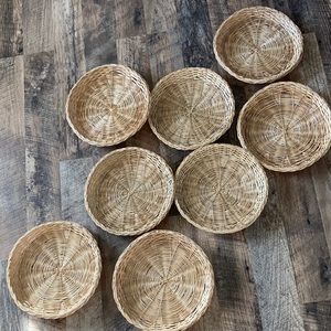 Eight boho basket / paper plate holder